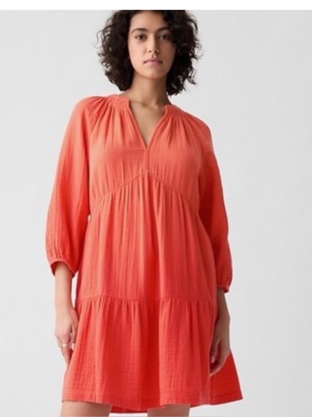 GAP CRINKLE GAUZE MINI DRESS